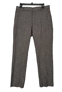 TOMMY HILFIGER Dress Pants Mens Size 34x30 Brown Check Plaid Modern Fit TATE NWT - Picture 1 of 8