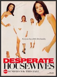 Desperate Housewives T.V. Show 2000s Print Advertisement 2004 "Dirty laundry" - Picture 1 of 1