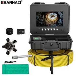 Cámara de inspección de tuberías Cámara de drenaje de alcantarillado con contador medidor Monitor DVR de 30 m 10" - Imagen 1 de 10