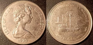Island Of Man - Elizabeth II - Millenium Of Tynwald - 1 Crown 1979! Km# 47 - Picture 1 of 1