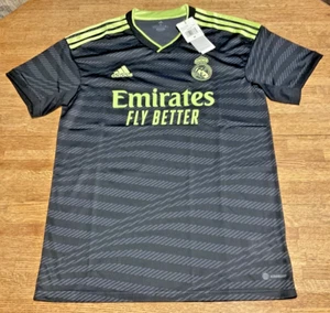 Mens Adidas Aeroready Soccer Jersey Emirates Fly Better Sz M Real Madrid NWT - Picture 1 of 8