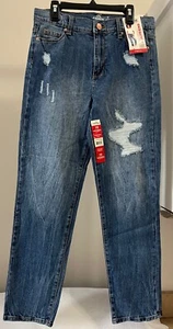 NWT Jordache Girl's Size 18 Modern High Rise Distressed Girlfriend Jeans Stretch - Picture 1 of 9