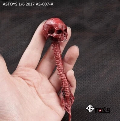 ASTOYS 1/6 Red Alien Skull Head Sculpture Fit 12" Male Action Figure Body Model - Image 1 of 4