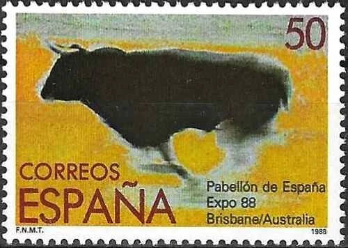 Timbre Animaux Mammifères Bovins Taureau Espagne 2569 ** (74904FE) - Photo 1/1