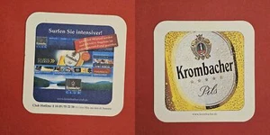 Krombacher Surfen Sie intensiver Brauerei Bierdeckel Coaster Beermat - Picture 1 of 1