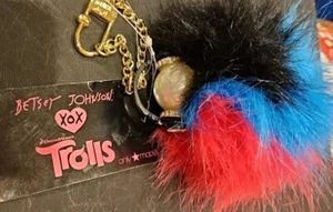 Betsey Johnson Troll Pearl With Headphones Purse Charm T3 - Picture 1 of 5