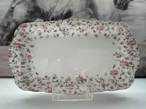 Bandeja sándwich formal confeti rosa Royal Albert NUEVA EN CAJA - Imagen 1 de 7