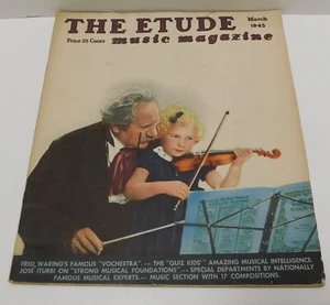 March 1945 Issue of THE ETUDE Presser's Musical Magazine - Picture 1 of 15