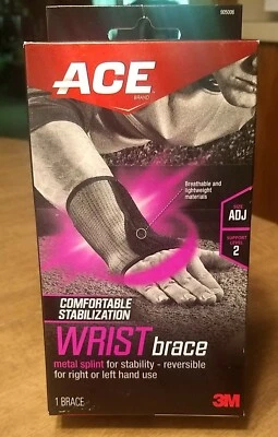 Ace Reversible Splint Wrist Brace - Adjustable Size support level 2 NEW open box - Image 1 of 3