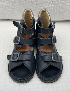 Piedro Orthopaedic Sandals/Boots Navy Blue Size 33 EU/1 UK VG Condition