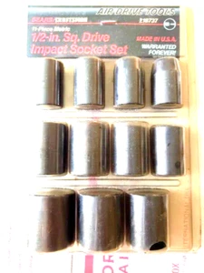 Craftsman 1/2" Drive Impact Socket Set 11 pc Metric Air Drive Tools 18737 NOS - Picture 1 of 5