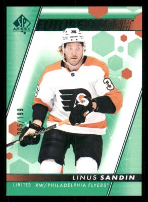 2022-23 SP Authentic Limited Green #186 Linus Sandin FW /199 - Image 1 of 2