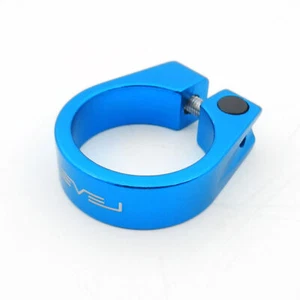 Alloy Seat Post Clamp 34.9mm - Multicoloured - Blue / Red / Purple / Yellow - Picture 1 of 34