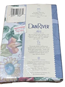 Vintage NOS Dan River King Pillowcases Garland Multi Made In USA Flower Garden - Picture 1 of 8