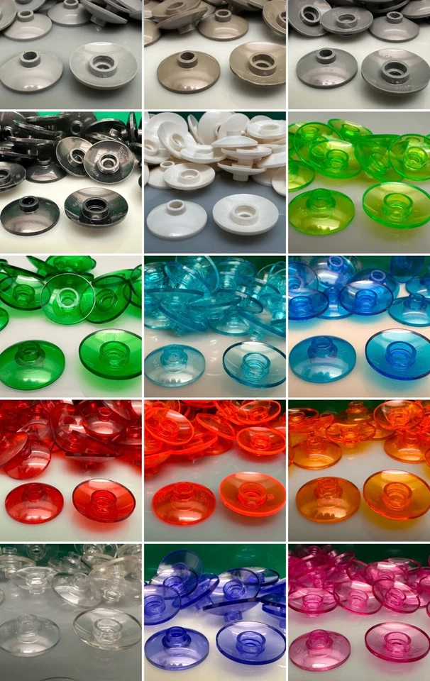 LEGO Dish 2 x 2 4740, Transparent, Black, White, Grey, Blue 4, 10, 12, 20 Pieces - image 1 of 1