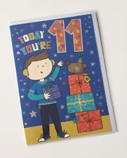 Trendy Boys 11th Happy Birthday Card Gifts Party Time Birthday Card C36