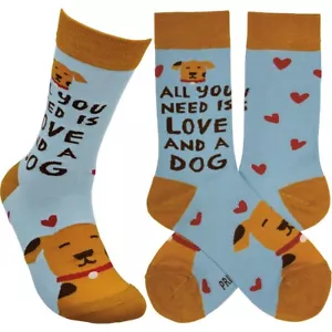 Calcetines divertidos unisex All You Need Is Love And A Dog - Imagen 1 de 4