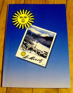 RARO folleto de viaje vintage años 80 Saint Moritz ST Suiza guía turística ANTIGUO - Imagen 1 de 3