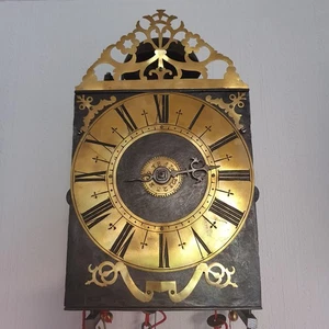 Seltene Einzeiger Comtoise Pendule Typ Mayet mit Wecker ca 1720 - Bild 1 von 9