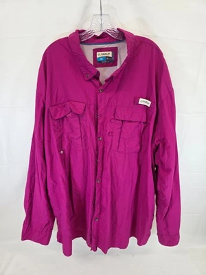 MAGELLAN Mag Wick Fish Gear Pink Button Front Shirt 4XL Initialed W Outdoor - Image 1 of 4