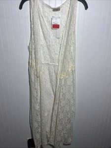 Free Kisses Natural NWT  Lace Open Front Cardigan Top 1X - Picture 1 of 12