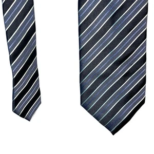 Corbata clásica de seda para hombre GIORGIO ARMANI diseñador ITALIA RAYAS cápsula azul - Imagen 1 de 9