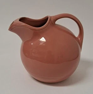 Harlequin Rose Ball Jug Pitcher With Ice Lip Homer Laughlin Pottery Made In USA - Picture 1 of 9