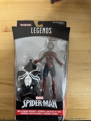 Marvel Legends Web-Slinging Heroine Spider-girl SHELF WEAR Venom Abdomen BAF New - Image 1 of 2