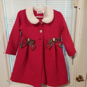 Blueberi Boulevard Toddler Girls Holiday Coat 3t - Picture 1 of 5