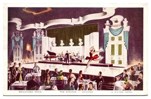 Postal de colección Boulevard Room, The Stevens, Chicago, Illinois - Imagen 1 de 2