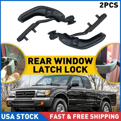 Kit de trava de trava de janela traseira quarto caminhão Toyota T100 Tacoma 1989-2000 - Imagem 1 de 4