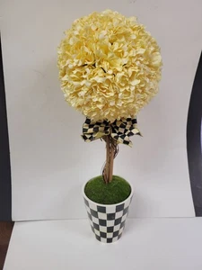 Rare MacKenzie Childs Large Courtly Check Drop In Topiary - Picture 1 of 5
