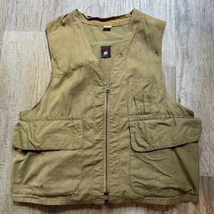 40s/50s Red Head Hunting Vest Size Large Vintage Cotton USA - Picture 1 of 11
