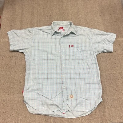 Vintage Ecko Unltd Button Up Shirt XXL Blue 2000s Y2K Plaid Striped - Image 1 of 4