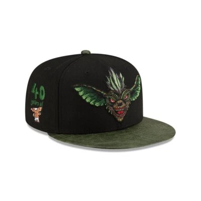 NEW ERA 59FIFTY Cap GREMLINS Black Green Visor Collaborative Collection 14439927 - Image 1 of 4