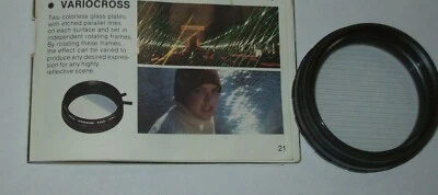 OLD NEW STOCK HOYA  49MM VARIO CROSS  SCREW IN FILTER WITH CASE AND BOX - Image 1 of 4