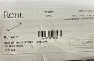 Rohl ML1/24PN Matheson 24" Towel Bar*NEW* - Picture 1 of 1