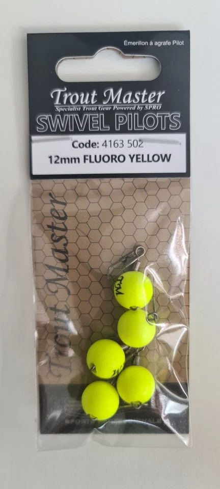 Spro Trout Master Swivel Snap Pilot Schwimmer 12mm Fluoro Yellow 5 Stück OVP - Image 1 of 1