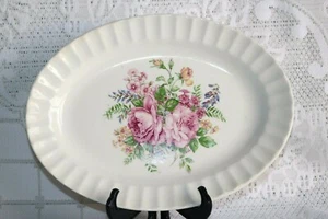 Edwin M. Knowles PICARDY U.S.A. 1950 Oval Ham Turkey Serving Platter 12" - Picture 1 of 3