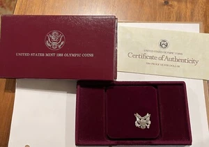 1988-S US Mint Olympic Coin Silver Dollar in Box with COA - Picture 1 of 5