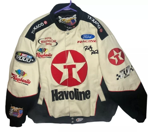 Vintage NASCAR Winston Cup Ricky Rudd Havoline Texaco JH Design Racing Jacket XL Cover