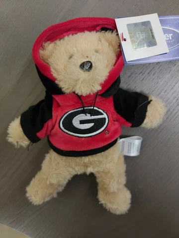 Officially Licensed Georgia Bulldogs Team Logo Small Plush Bear Cover