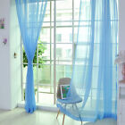 Modern Colorful Room Window Door Net Voile Curtains Floral Tulle Wedding Bb