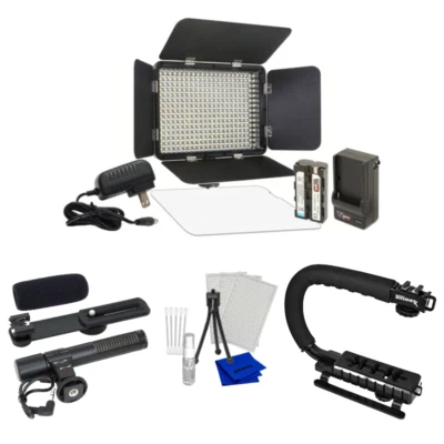 Kit de luz LED Vidpro LED-330X - Paquete de micrófono + portátil - *NUEVO* Foto 1 de 4