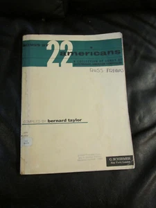 SONGS BY 22 AMERICANS:OUTSTANDING AMERICAN COMPOSERS SHEET MUSIC BOOK - Picture 1 of 1