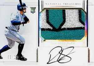 Parche gigante Panini National Treasures 2017 automático/25 #198 Dan Vogelbach Rookie - Imagen 1 de 2