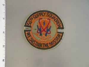 USAF issue 56th Supply Squadron tan patch from NS Meyers, brand new - Picture 1 of 2