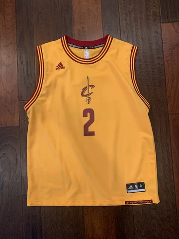 Kyrie Irving #2 Yellow Cavs Jersey  Sz XL Adidas All For One , One For All Cover