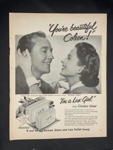 Magazine Ad* - 1950 - LUX Toilet Soap - Coleen Gray & Bing Crosby