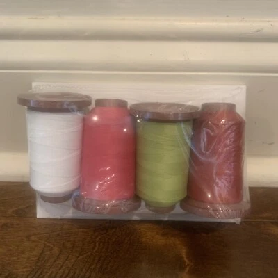 Dime Machine Vintage Embroidery Thread Earth Tones Quartet 4 Spools 40 Wt 1000 m - Image 1 of 3